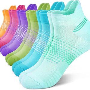 Multicolor Women’s Ankle Compression Socks, 6 Pairs, Cushioned, Breathable
